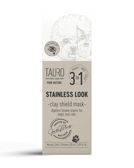 TAURO 3 in 1 Stainless Look Clay Shield Mask for Dogs and Cats