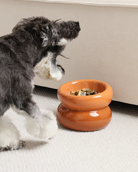 Souffle Pet Bowl - Amber Orange