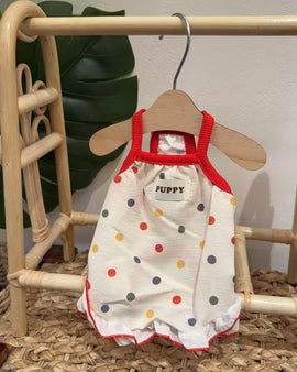 Puppy Rainbow Dots Tanktop