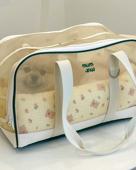 MUMMUR Windy Bag - Ivory with Beige Bear Cushion (M)