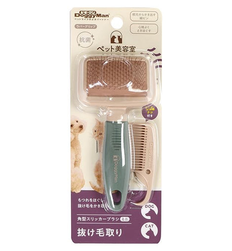 Doggyman Pet Beauty Salon Square Slicker Brush Mini for Dogs and Cats