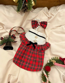 RED PLAID PRINCESS DRESS