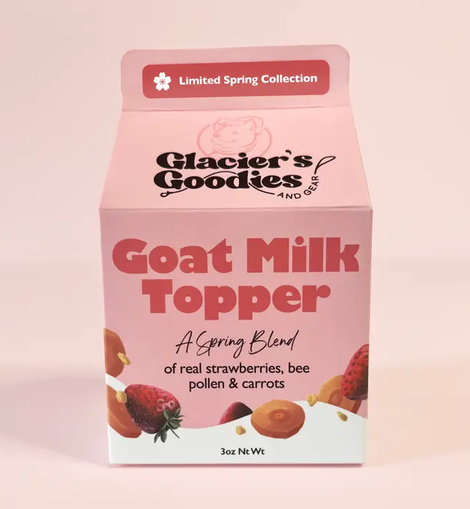 Goat Milk Topper with Strawberry, Bee Pollen