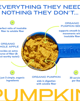 Organic Pumpkin Fiber Powder, Digestive Supplement For Dogs