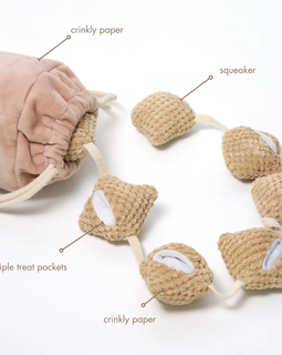 Popcorn Nosework Enrichment Toy | Snuffle | Squeaker