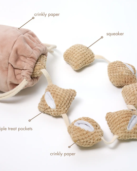 Popcorn Nosework Enrichment Toy | Snuffle | Squeaker