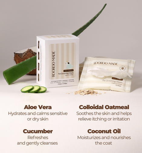 RooRoo made Pet Grooming Wipes