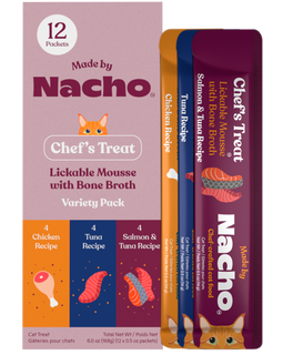 Made By Nacho Lickable Mousse with Bone Broth - Variety Pack