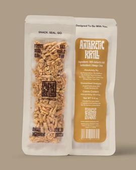 Freeze-Dried Antarctic Krill Treats For Dogs & Cats — Single Ingredient, Grab-And-Go Packs