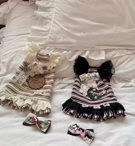 Lace Ribbon Knit Dress
