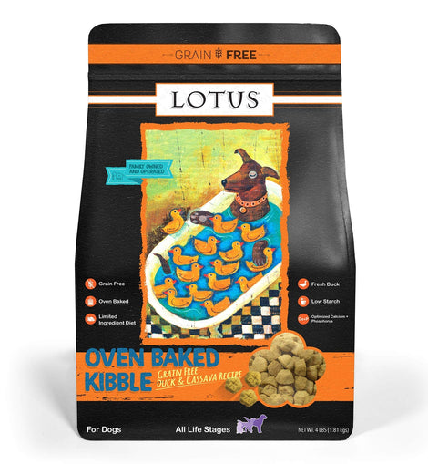 Lotus Wholesome Grain-Free Duck & Cassava Recipe Dry Dog Food 4LBS
