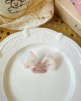 Pastel Heart Bow Hairclip
