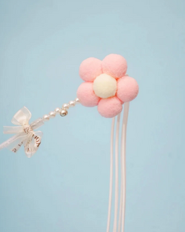 Pink Flower Cat Teaser Toy