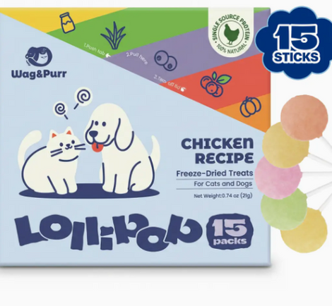 Freeze-Dried Chicken Superfood Lollipops - Dog & Cat Treats