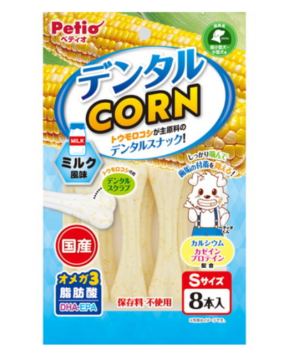 Petio Corn Dental Chews Milk Flavor