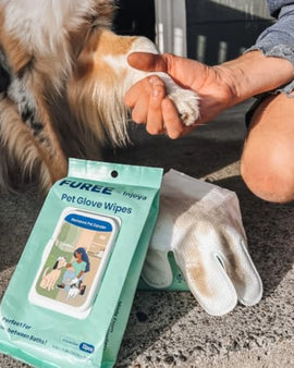 FUREE Pet Glove Wipes 12pcs Unscented (9.8in x 9.8in)