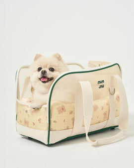 MUMMUR Windy Bag - Ivory with Beige Bear Cushion (M)
