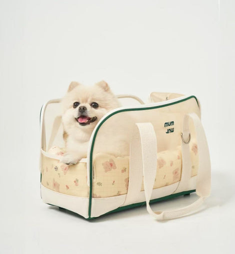 MUMMUR Windy Bag - Ivory with Beige Bear Cushion (M)