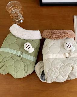 Four-legged Quilted Fleece Jacket - White