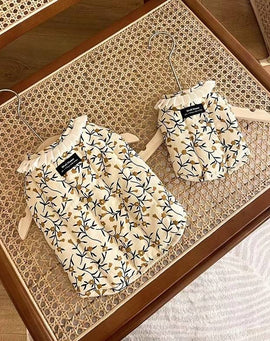 Vintage Floral Padded Dress