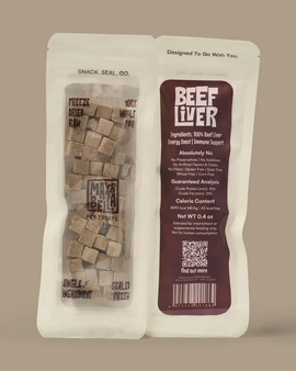 Freeze-Dried Beef Liver Treats For Dogs & Cats — Single Ingredient, Grab-And-Go Packs