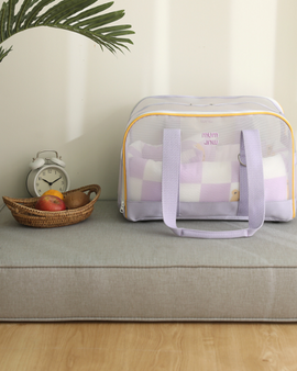 MUMMUR Windy Bag - Soft Lavender with Purple Plaid Cushion (M)