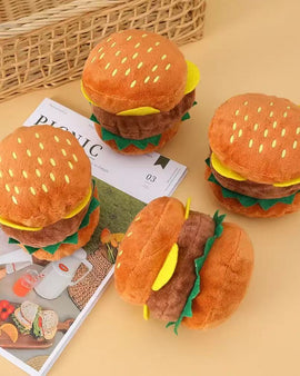 Hamburger Squeaker Toy
