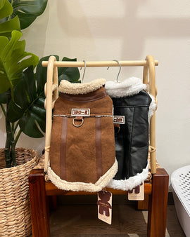 High-Neck Sherpa Fleece Vest