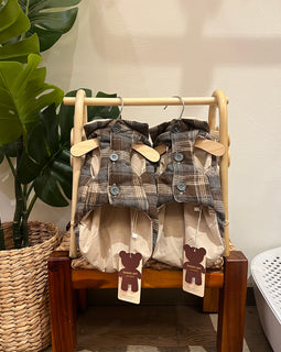 High-Neck Plaid Down Vest