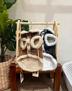 High-Neck Sherpa Fleece Vest