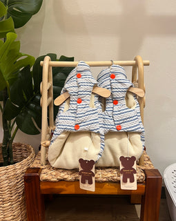 Striped Down Vest One-Piece