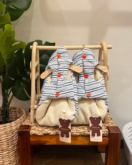 Striped Down Vest One-Piece