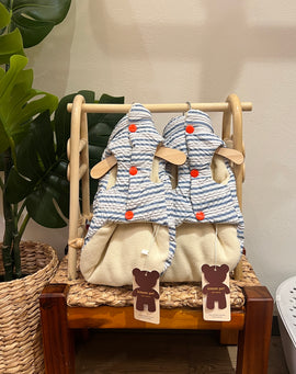 Striped Down Vest One-Piece