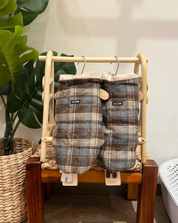 High-Neck Plaid Down Vest