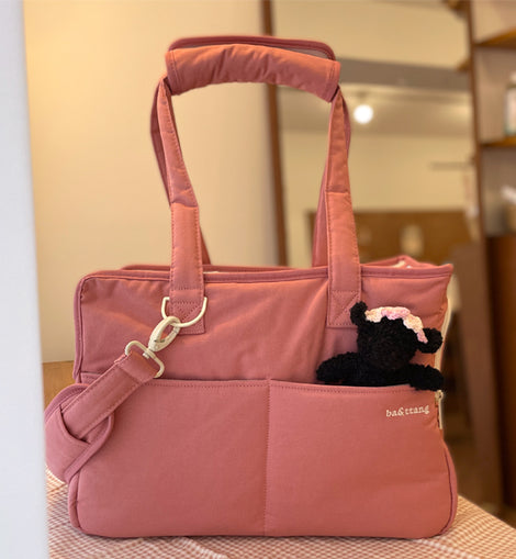 check two in one shoulder bag (pink) S