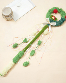 Magic Ring Shaped Cat Wand Toy-Green