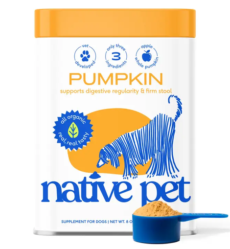 Organic Pumpkin Fiber Powder, Digestive Supplement For Dogs