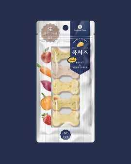 Natural Core Bone-Shaped Chicken Cheese Sticks with Fruits & Vegetables