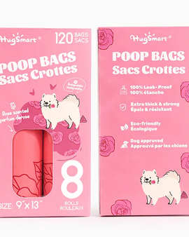 Hugsmart Pet - Poop Bag | Rose Poop Bags 8pack
