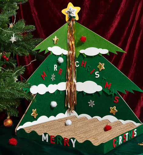 3D Christmas Tree Cat Scratcher
