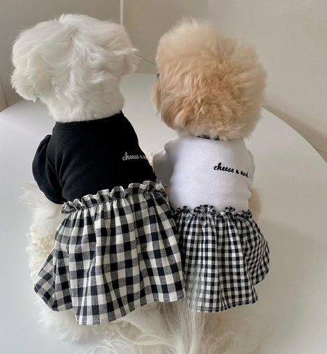 Check Frill T-shirt