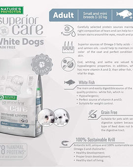 Nature's Protection White Dogs Grain Free - White Fish Adult 1.5kg