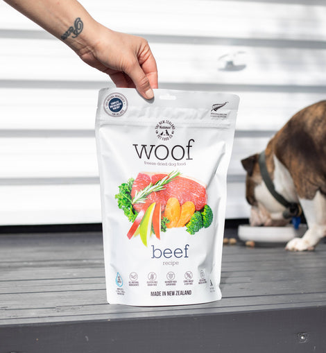 WOOF BEEF Freeze Dried Dog Food 9.9oz