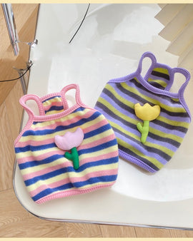 Tulip Flower Stripe Tank Top