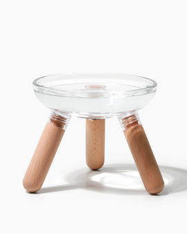 INHERENT Oreo Glass Table (Beech) - Tall