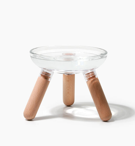 INHERENT Oreo Glass Table (Beech) - Tall