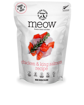 MEOW Chicken & King Salmon Freeze Dried Cat Food 9.9oz